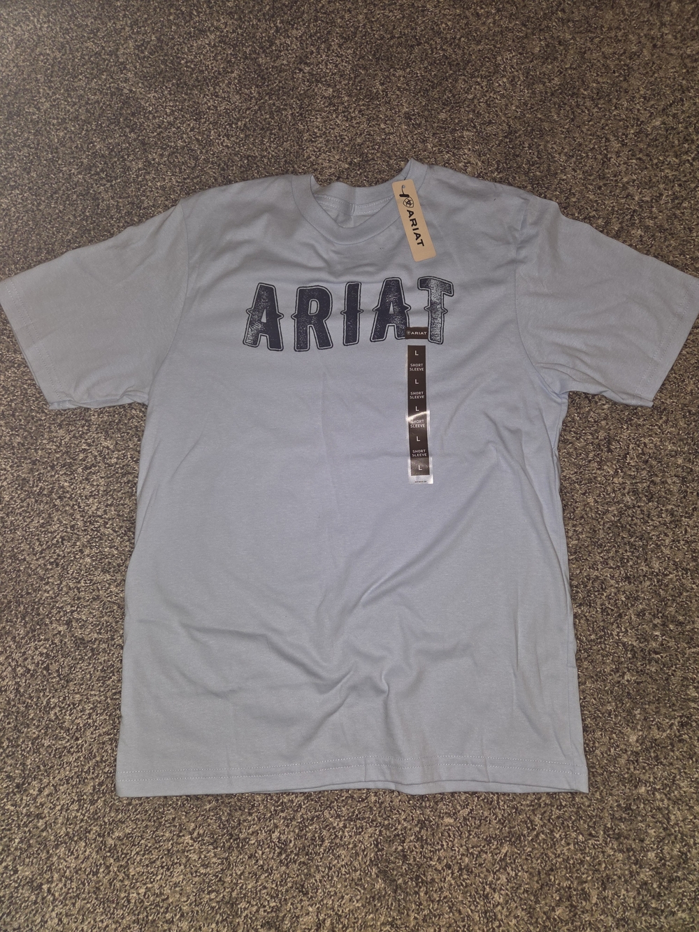 Ariat Pale Blue Short Sleeve Logo Tee